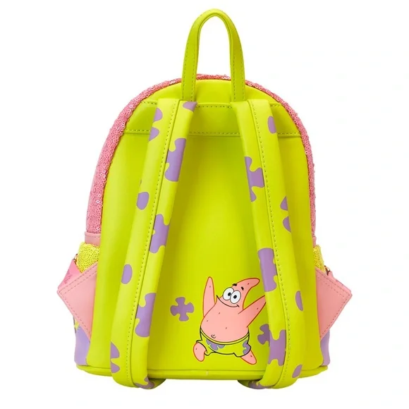 Loungefly- NICKELODEON SpongeBob SquarePants Patrick Star Sequin Backpack - Picture 6 of 10